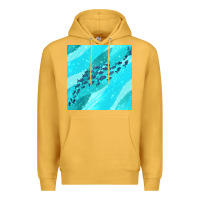 Mustard fish and sea seamless pattern Premium Hoodie - BundleAndBundleShop