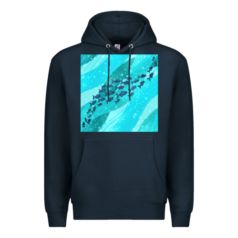 Fish And Sea Seamless Pattern Premium Hoodie by BundleAndBundleShop | Teevron