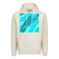 Oatmeal Heather fish and sea seamless pattern Premium Hoodie - BundleAndBundleShop
