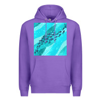 Purple fish and sea seamless pattern Premium Hoodie - BundleAndBundleShop