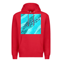 Red fish and sea seamless pattern Premium Hoodie - BundleAndBundleShop