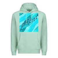 Seafoam fish and sea seamless pattern Premium Hoodie - BundleAndBundleShop