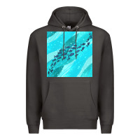 Smoke fish and sea seamless pattern Premium Hoodie - BundleAndBundleShop