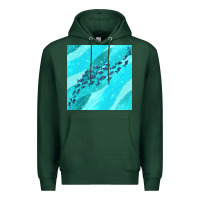 Sports Green fish and sea seamless pattern Premium Hoodie - BundleAndBundleShop