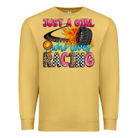 Antique Gold just a girl who loves racing Premium Sweatshirt - Zillion Design Studio