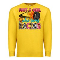 Lemon just a girl who loves racing Premium Sweatshirt - Zillion Design Studio