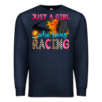 Navy just a girl who loves racing Premium Sweatshirt - Zillion Design Studio