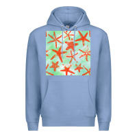 Colony Blue starfish seamless pattern Premium Hoodie - BundleAndBundleShop