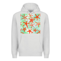 Dove Grey starfish seamless pattern Premium Hoodie - BundleAndBundleShop