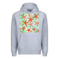 Heather Grey starfish seamless pattern Premium Hoodie - BundleAndBundleShop