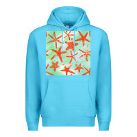 Ocean Blue starfish seamless pattern Premium Hoodie - BundleAndBundleShop