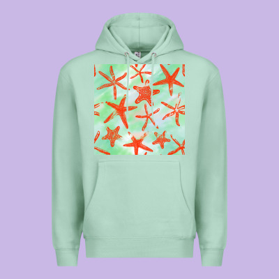Starfish Seamless Pattern Premium Hoodie Designed By Bundleandbundleshop