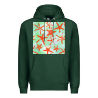Sports Green starfish seamless pattern Premium Hoodie - BundleAndBundleShop