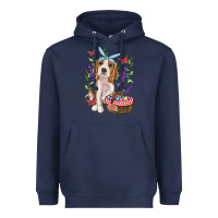 Navy Easter Beagle Heavyweight Hoodie - RanaPortraitStore