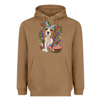 Toasted Coconut Easter Beagle Heavyweight Hoodie - RanaPortraitStore