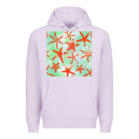 Lilac starfish seamless pattern Premium Hoodie - BundleAndBundleShop