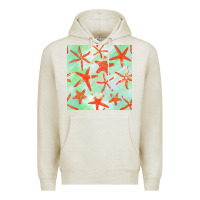 Oatmeal Heather starfish seamless pattern Premium Hoodie - BundleAndBundleShop