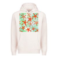 Pale Pink starfish seamless pattern Premium Hoodie - BundleAndBundleShop