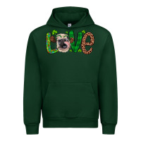 Forest Green Western St. Patrick's Day Love Cow Urban Hoodie - Artiststas
