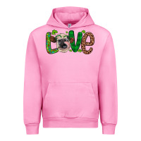 Fuchsia Pink Western St. Patrick's Day Love Cow Urban Hoodie - Artiststas