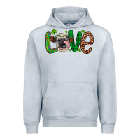 Heather Grey Western St. Patrick's Day Love Cow Urban Hoodie - Artiststas