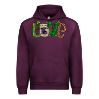 Mauve Wine Western St. Patrick's Day Love Cow Urban Hoodie - Artiststas