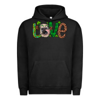 Pigment Black Western St. Patrick's Day Love Cow Urban Hoodie - Artiststas