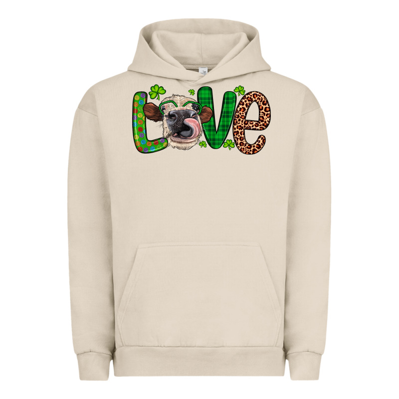Western St. Patrick's Day Love Cow Urban Hoodie by Artiststas | Teevron