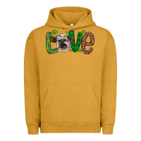 Pigment Peanut Butter Western St. Patrick's Day Love Cow Urban Hoodie - Artiststas