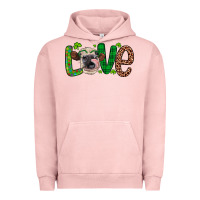 Pigment Salmon Western St. Patrick's Day Love Cow Urban Hoodie - Artiststas