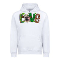 White Western St. Patrick's Day Love Cow Urban Hoodie - Artiststas