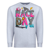Heather Grey it's race day y'all Premium Sweatshirt - Zillion Design Studio
