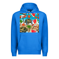 True Royal tortoise watermelon beach seamless pattern Premium Hoodie - BundleAndBundleShop