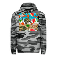 Slate Camo tortoise watermelon beach seamless pattern Premium Hoodie - BundleAndBundleShop