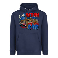 Navy one nation under god Heavyweight Hoodie - Zillion Design Studio