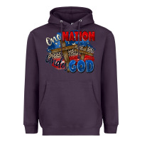 Plum one nation under god Heavyweight Hoodie - Zillion Design Studio
