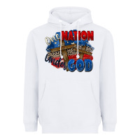 White one nation under god Heavyweight Hoodie - Zillion Design Studio
