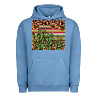 Pigment Pebble Blue cactus serape Urban Hoodie - AdoDesignShop