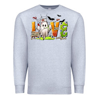 Heather Grey Love Nurse Halloween Premium Sweatshirt - texasbilliewilder