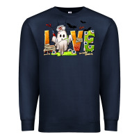 Navy Love Nurse Halloween Premium Sweatshirt - texasbilliewilder