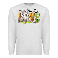 Oatmeal Heather Love Nurse Halloween Premium Sweatshirt - texasbilliewilder