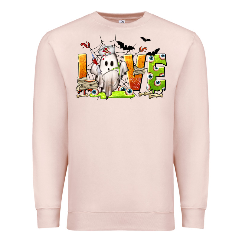 Love Nurse Halloween Premium Sweatshirt by texasbilliewilder | Teevron