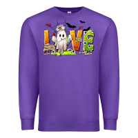 Purple Love Nurse Halloween Premium Sweatshirt - texasbilliewilder