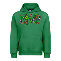 Emerald Western St. Patrick's Day Love Cross Urban Hoodie - Artiststas