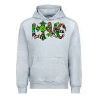 Heather Grey Western St. Patrick's Day Love Cross Urban Hoodie - Artiststas