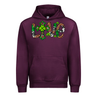 Mauve Wine Western St. Patrick's Day Love Cross Urban Hoodie - Artiststas