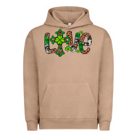 Pigment Burro Western St. Patrick's Day Love Cross Urban Hoodie - Artiststas