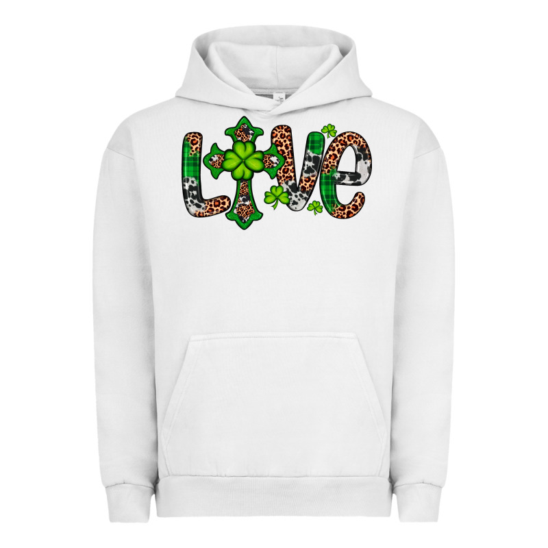 Western St. Patrick's Day Love Cross Urban Hoodie by Artiststas | Teevron