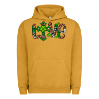 Pigment Peanut Butter Western St. Patrick's Day Love Cross Urban Hoodie - Artiststas