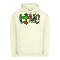 Pigment Pistachio Western St. Patrick's Day Love Cross Urban Hoodie - Artiststas